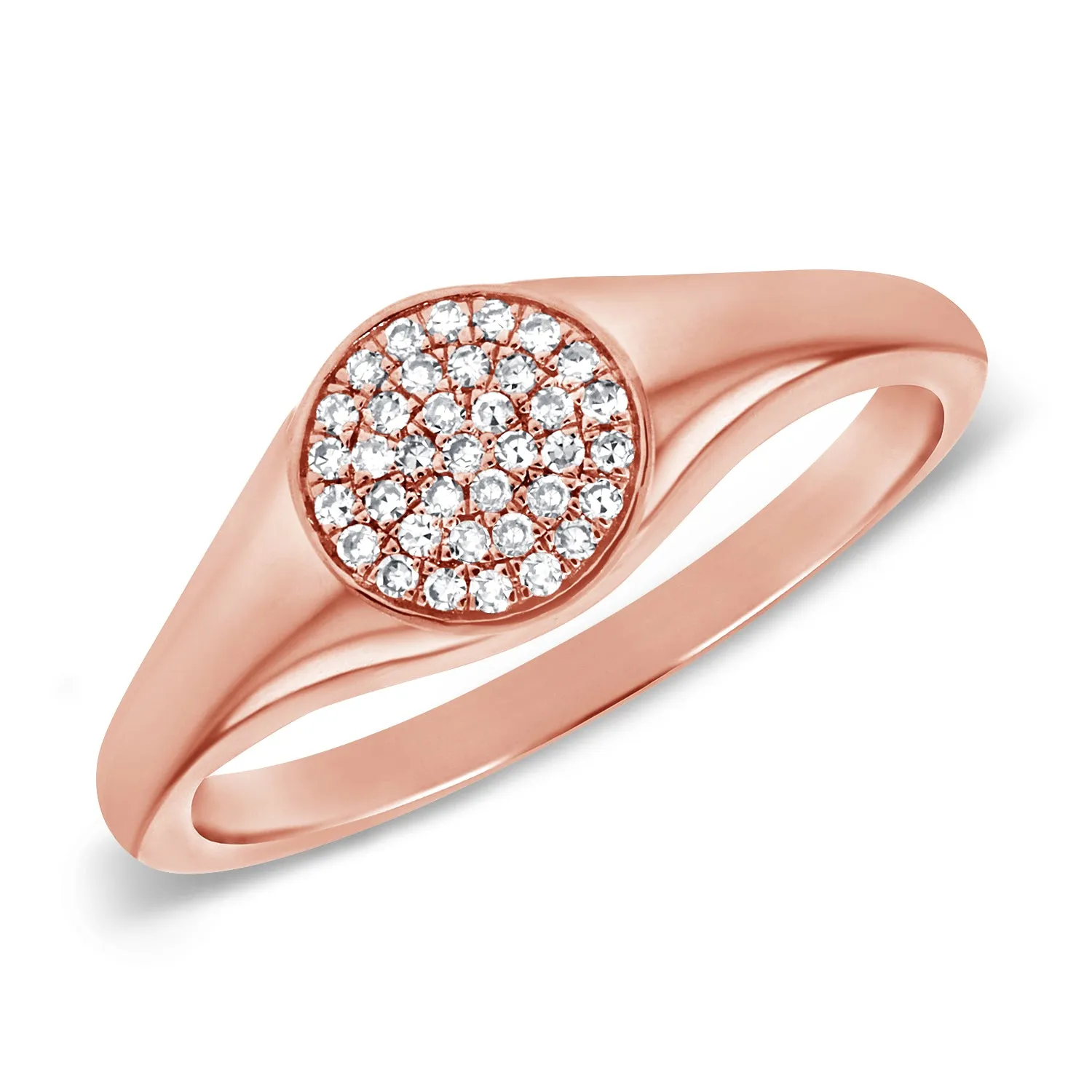 14k Gold & Diamond Pinky Ring - 0.08ct