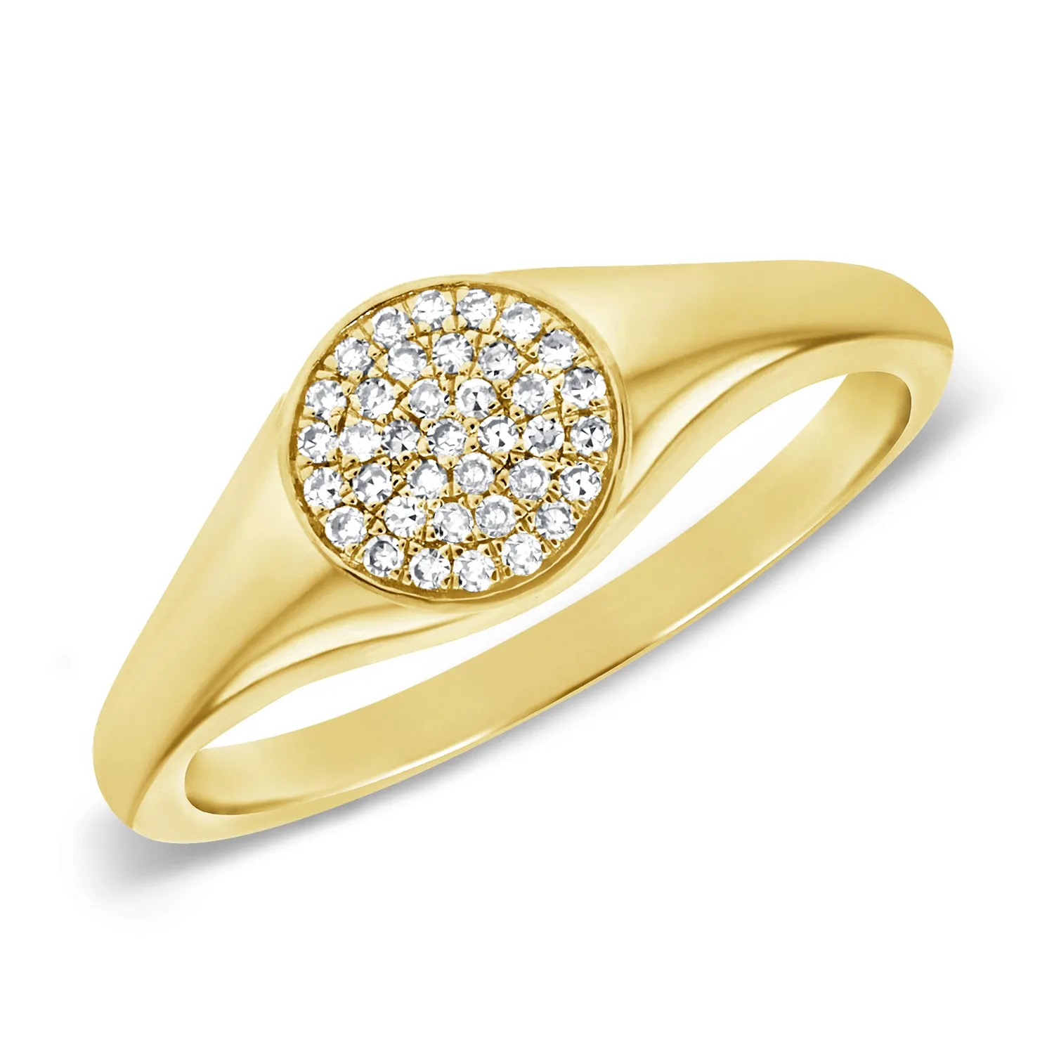 14k Gold & Diamond Pinky Ring - 0.08ct