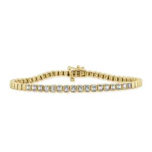 14K Gold & Emerald-Cut Diamond Bracelet - 1.64ct