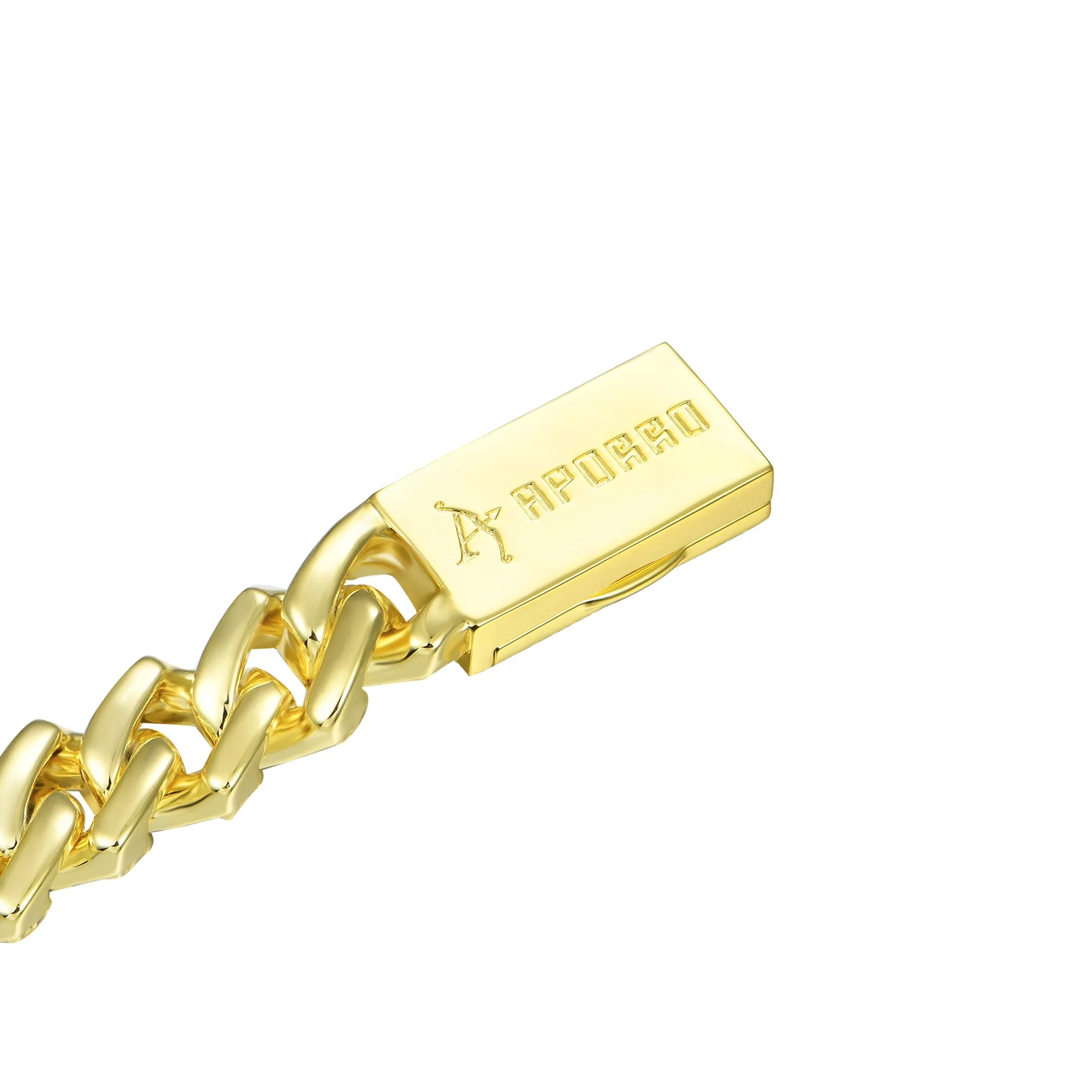 15mm Emerald Cut Prong Cuban Link Bracelet