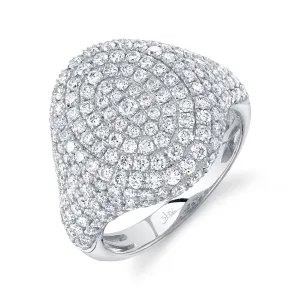 2.28CT DIAMOND PAVE SIGNET RING