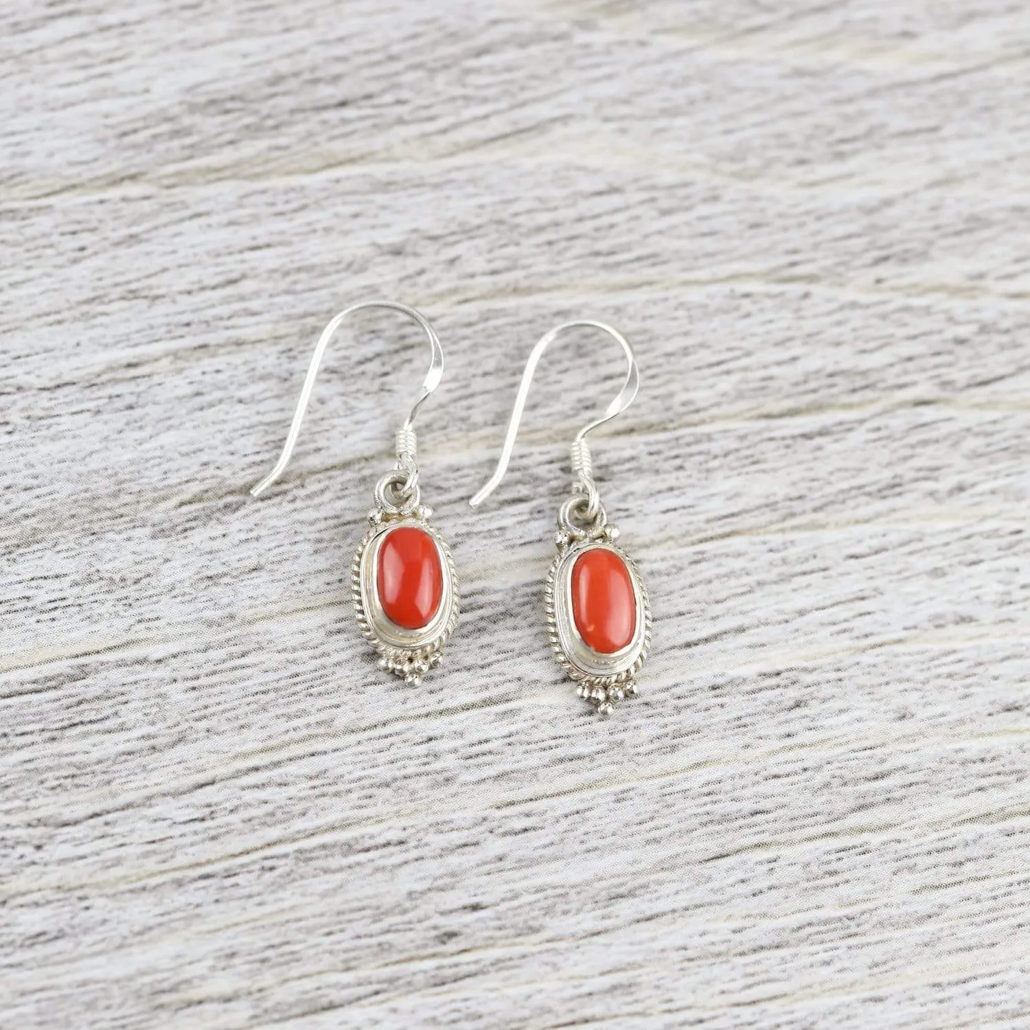 Antique Coral Passion Earrings