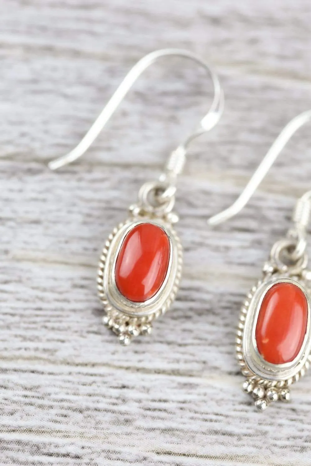 Antique Coral Passion Earrings