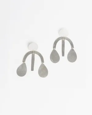 Arc Drop Chandelier Earring in Silver