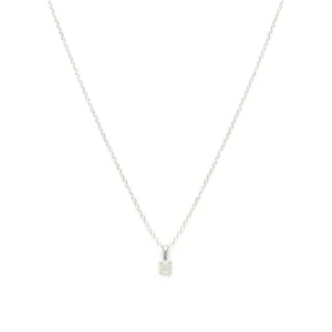 Birthstone Necklace | Silver & Opal