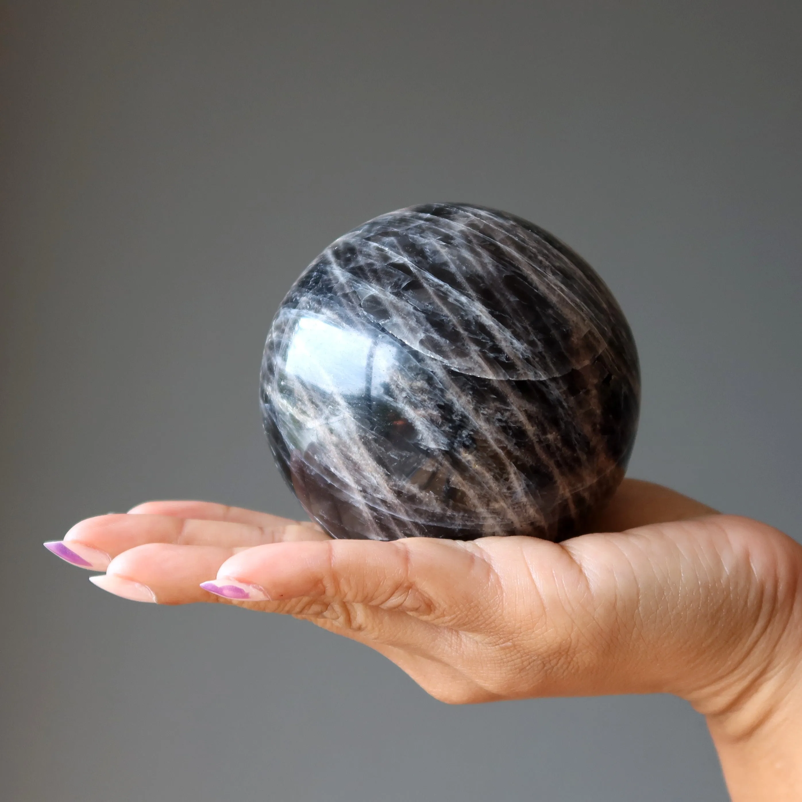 Black Moonstone Sphere New Ventures Crystal Ball