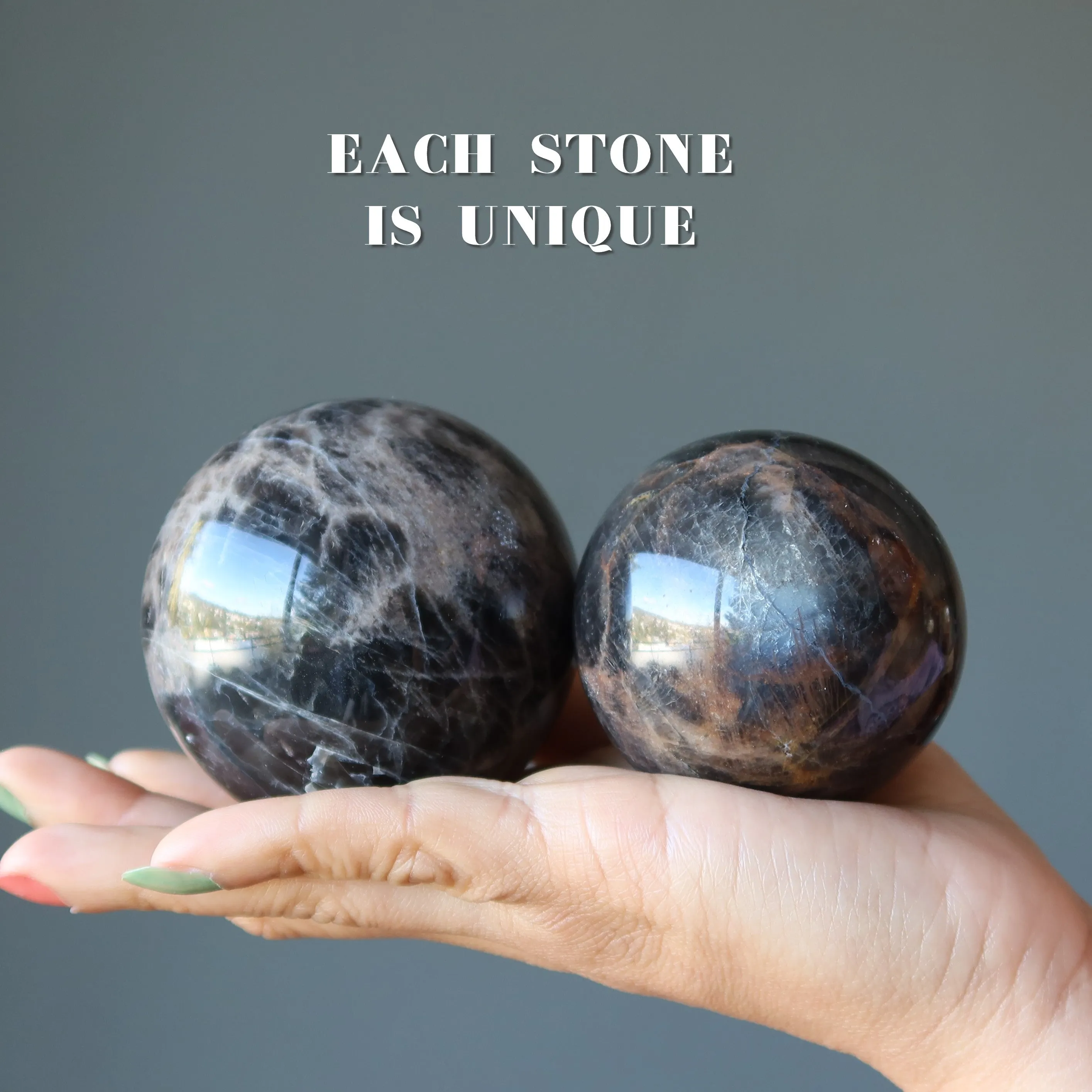 Black Moonstone Sphere New Ventures Crystal Ball