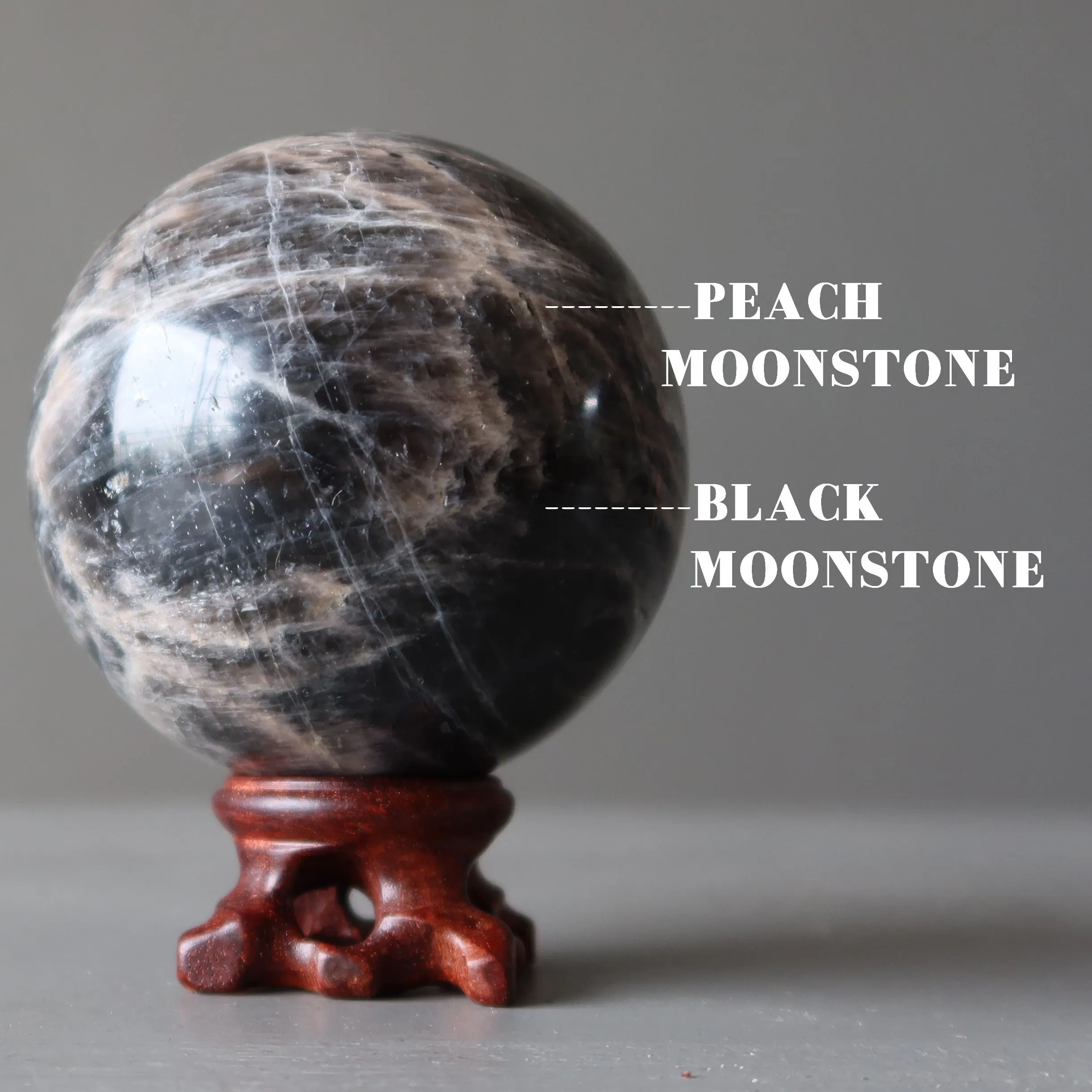 Black Moonstone Sphere New Ventures Crystal Ball