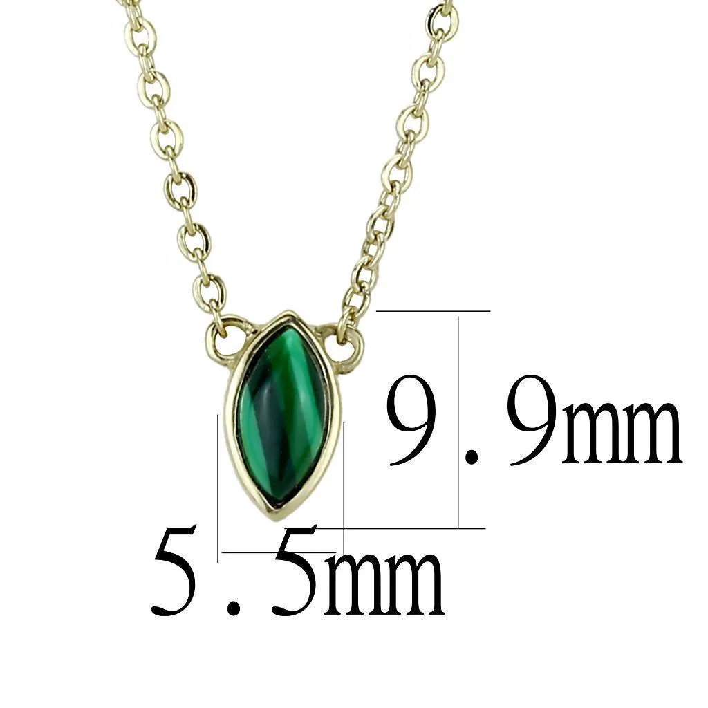 Chain Necklace Pendant TK3286 - IP Gold(Ion Plating)