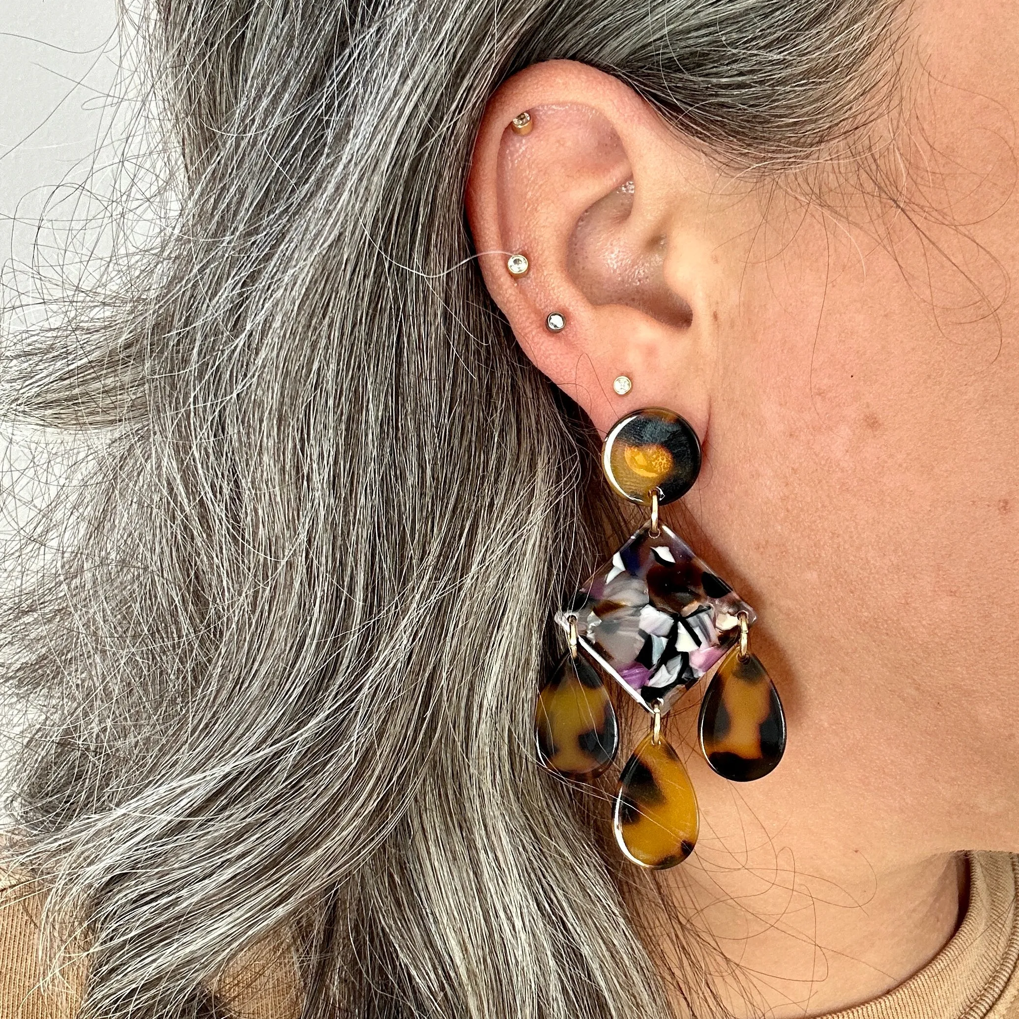 Chandelier Diamond Drop Earrings in Binge Worthy
