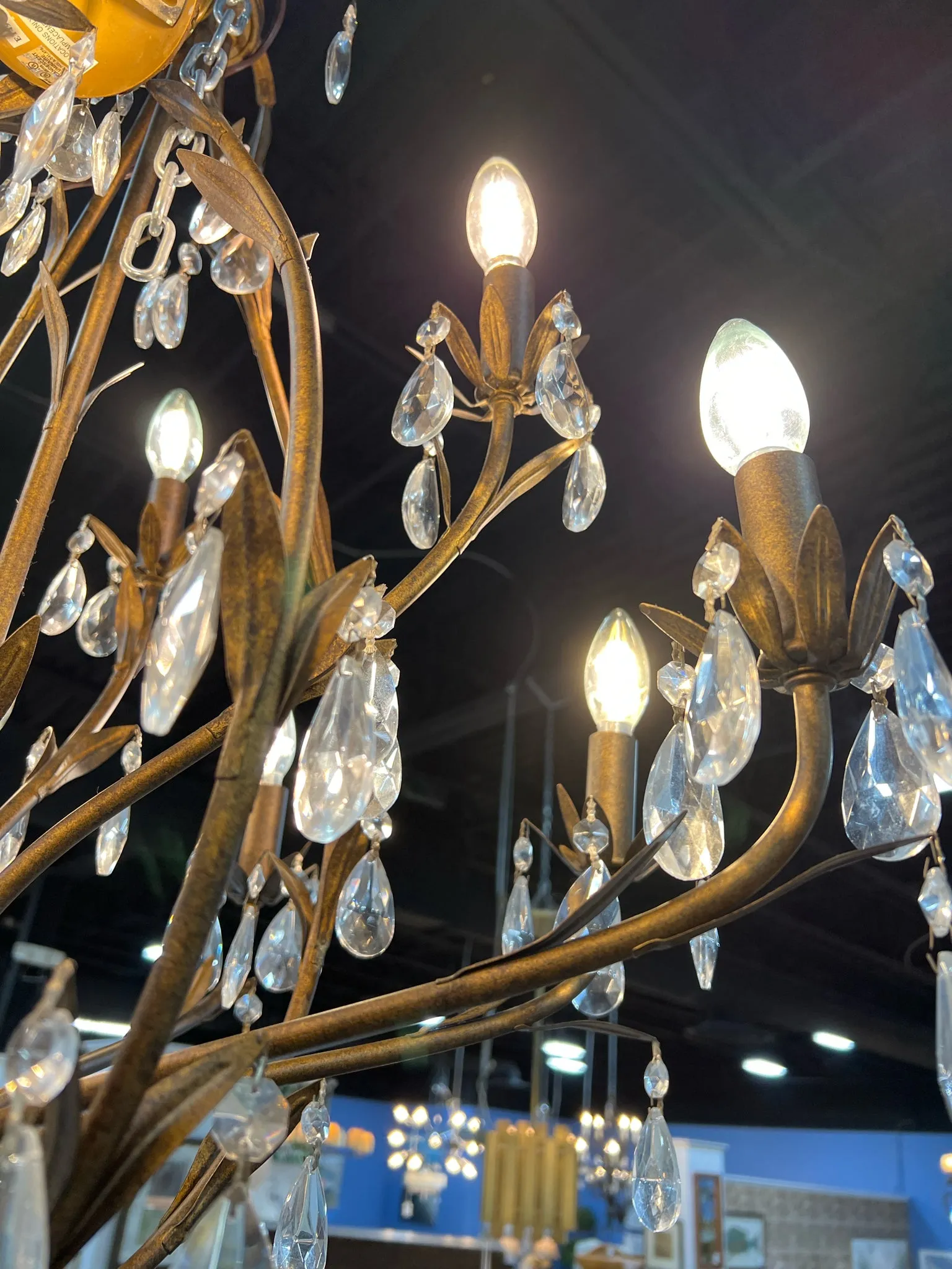 CHANDELIER DK GOLD 12 LIGHT