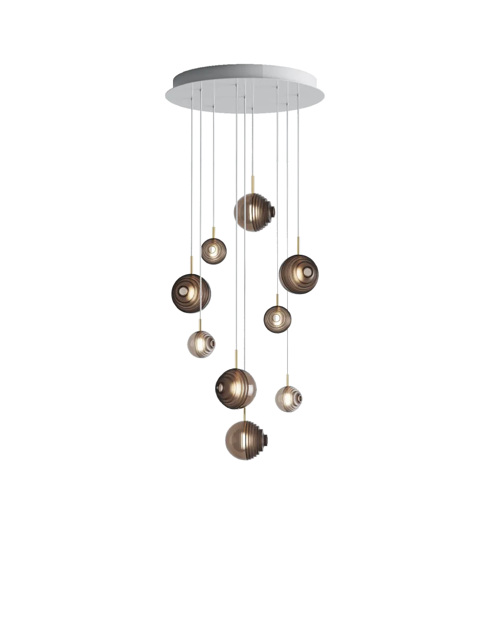 Chandeliers dark & bright star 9 pcs