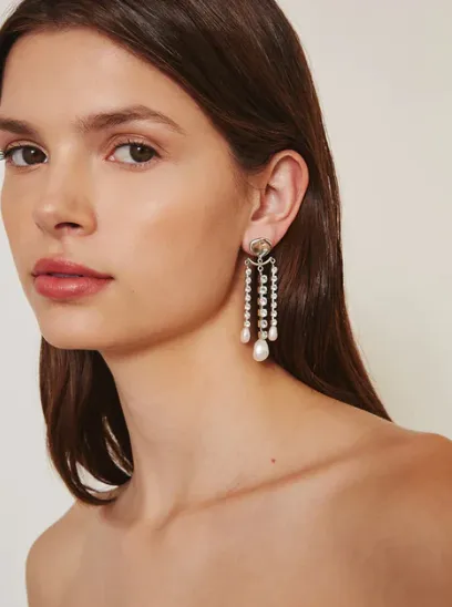 Crystal and Silver Trinidad Earrings