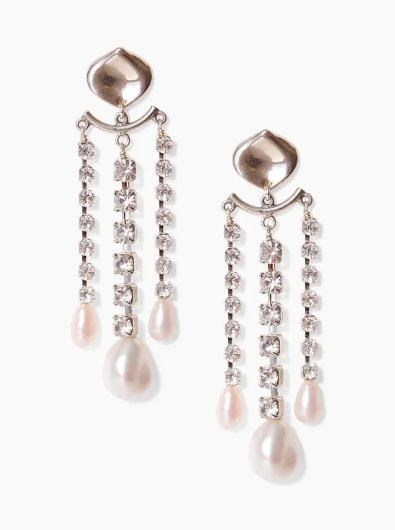 Crystal and Silver Trinidad Earrings