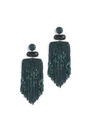 Deepa Gurnani Jody Earrings - Emerald