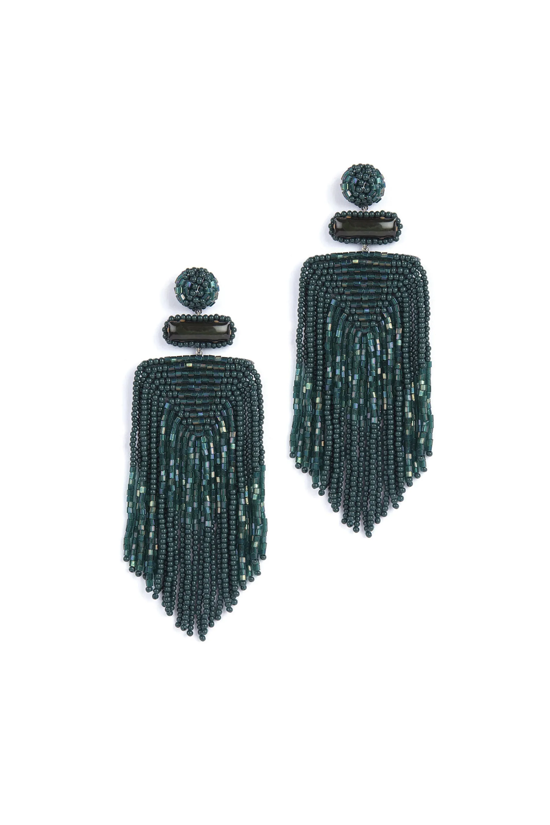 Deepa Gurnani Jody Earrings - Emerald
