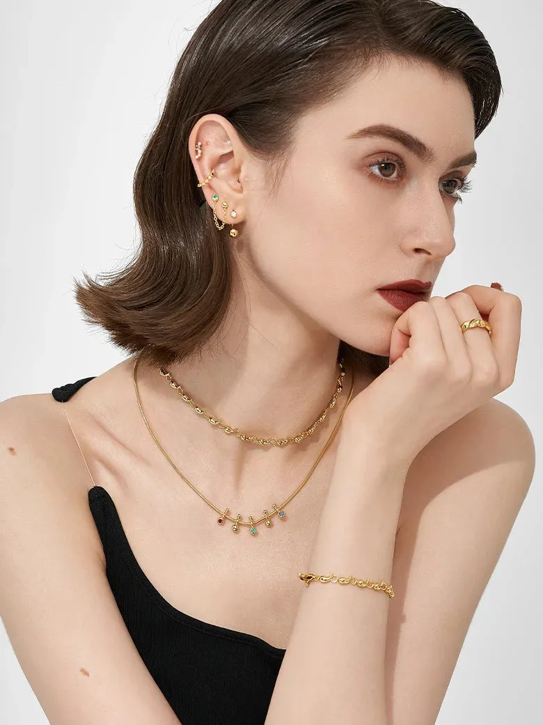 Domino Snake Chain Necklace