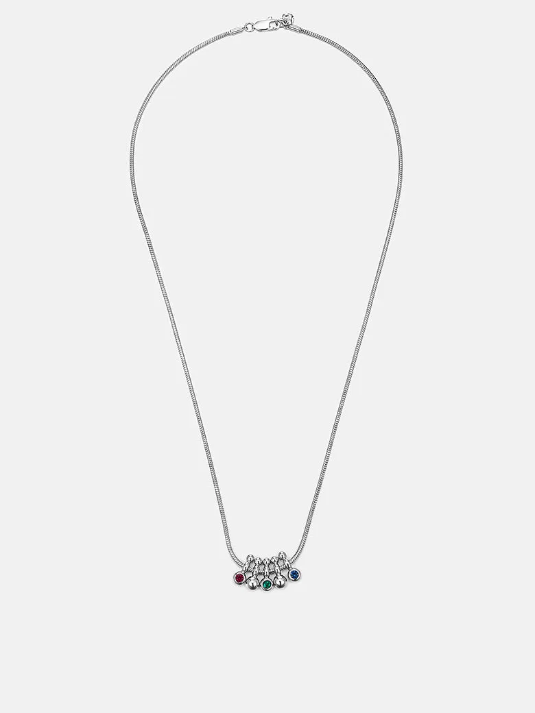 Domino Snake Chain Silver Necklace