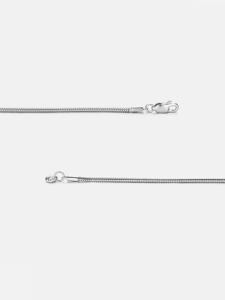 Domino Snake Chain Silver Necklace