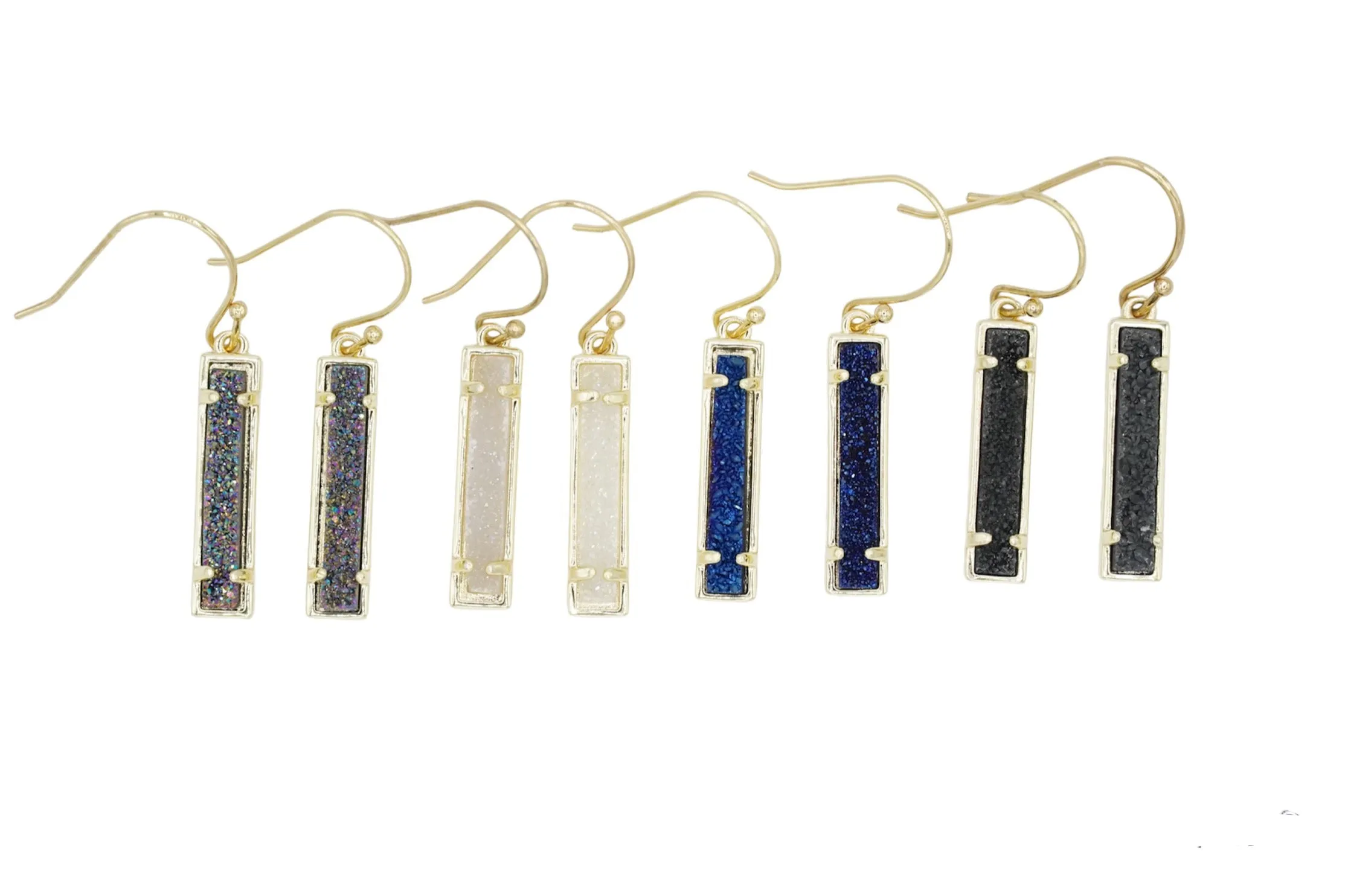 Druzy Bar Earring