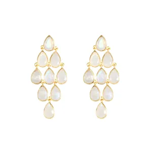 Earrings - Large Raindrop in Moonstone