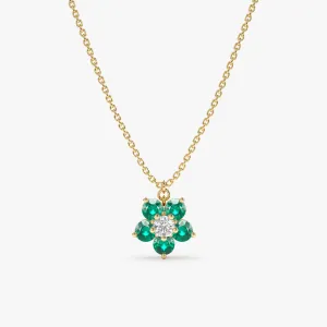 Emerald Flower Necklace, Alondra