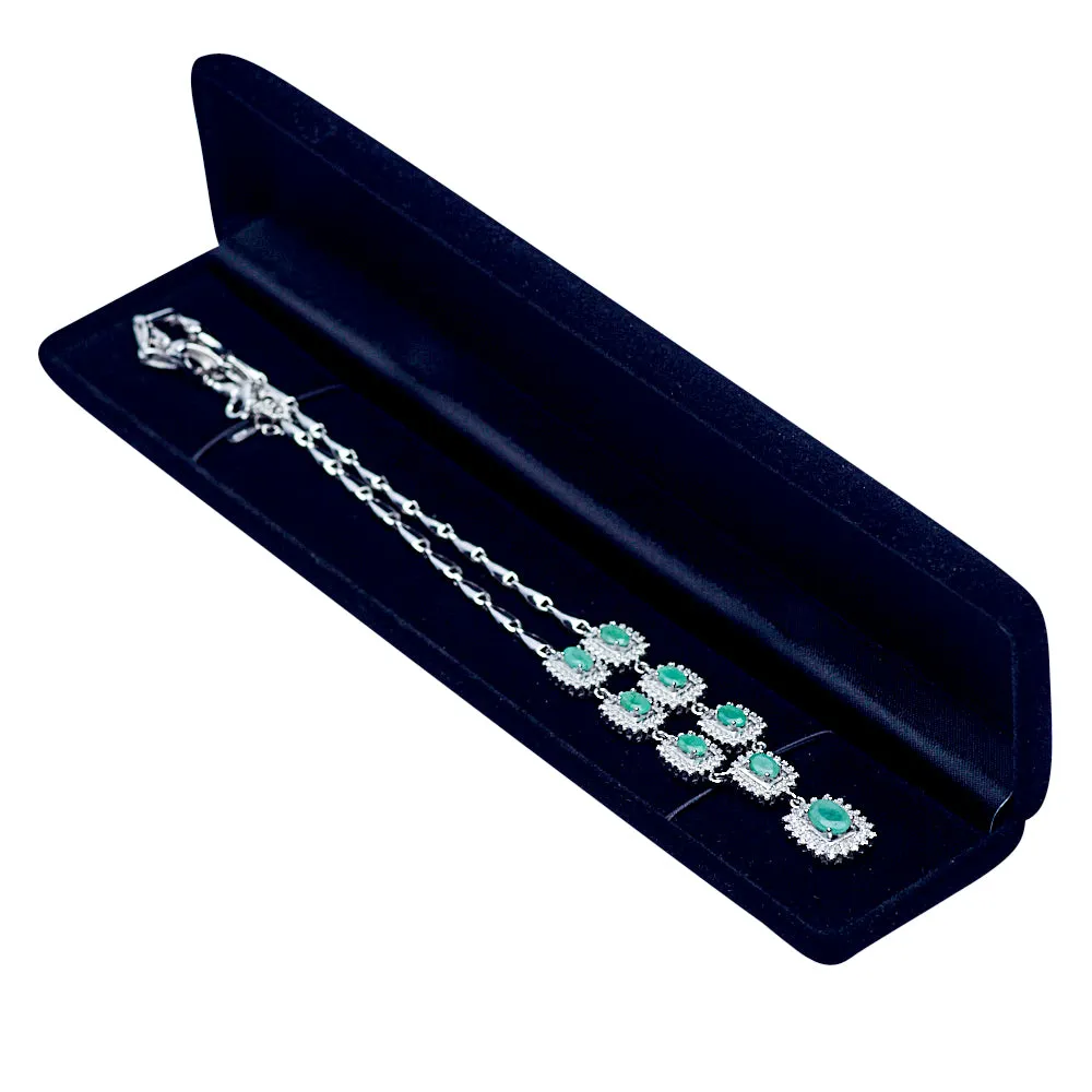 Emerald Regal Silver Necklace