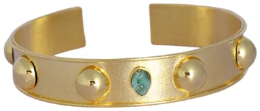 Emilia Bubble Collection Colombian Raw Emerald & 24k Gold Plated Necklace