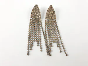 Fancy Brown Color Multi Strand Chandelier Earrings