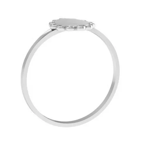 Fancy Round Signet Ring for Women - 9mm x 9mm