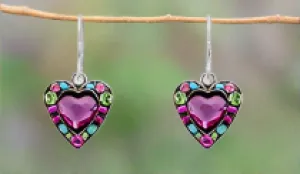 Firefly Jewelry Rose Heart Earrings-7557ROSE
