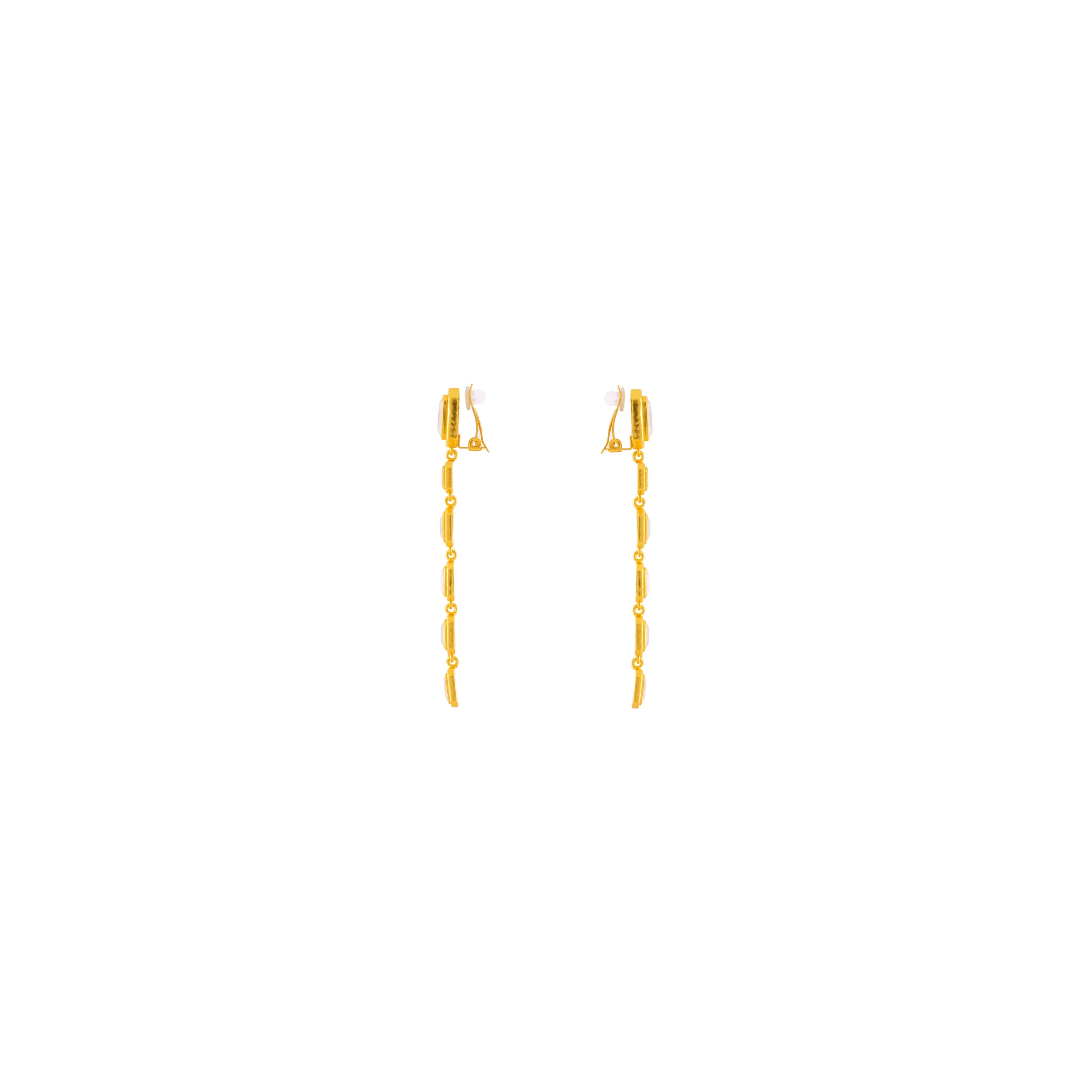 Franny Earrings Clear Quartz Crystal