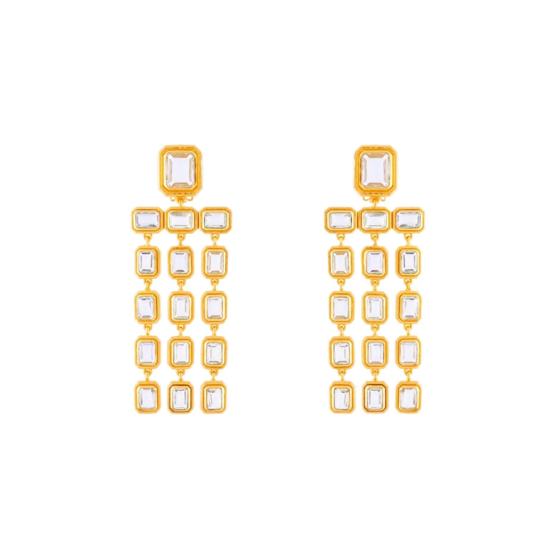 Franny Earrings Clear Quartz Crystal