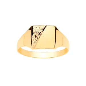 Gents Square Signet Ring - 9ct Gold