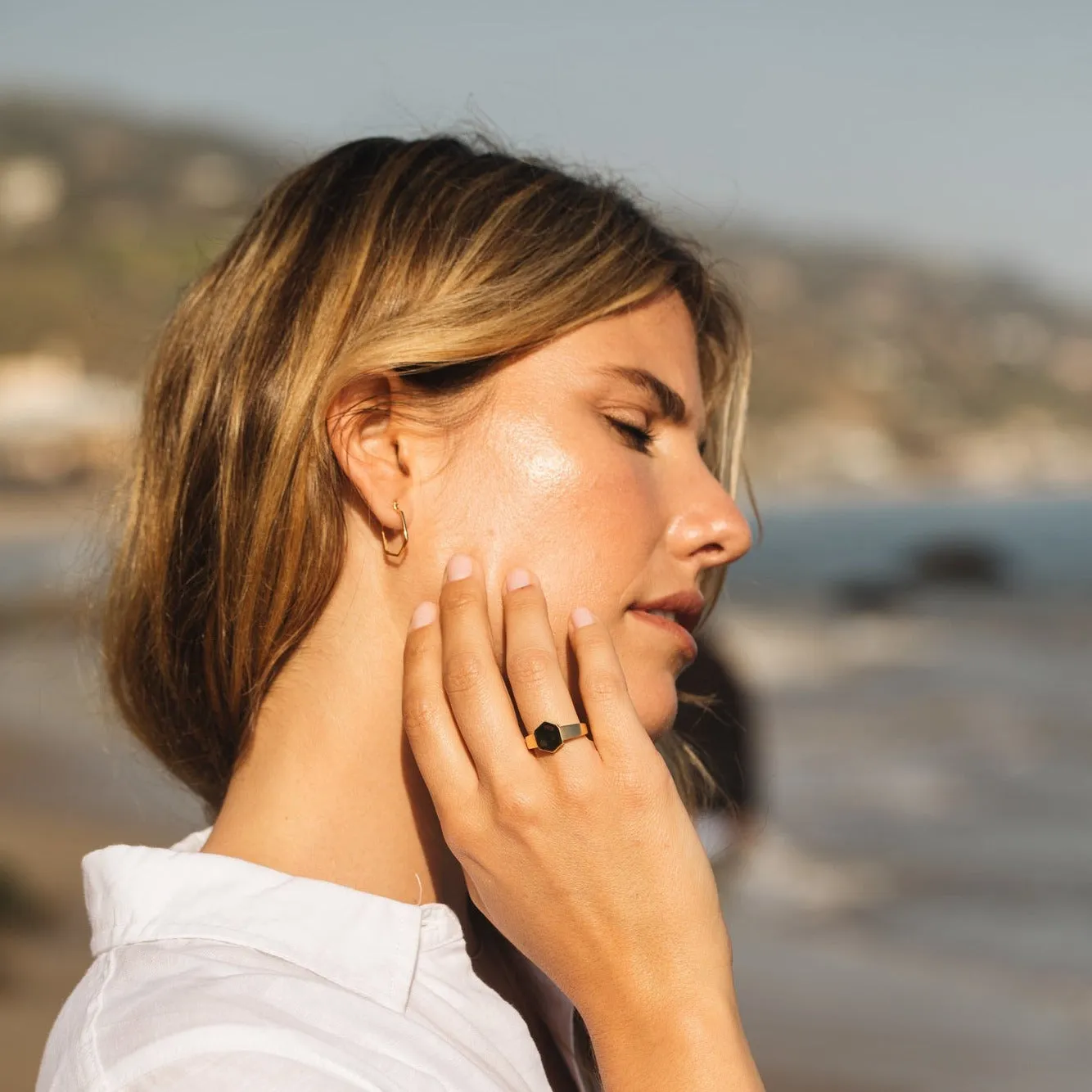 Geometric Signet Ring