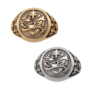 Gold Order of The Dragon Signet Ring