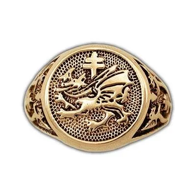 Gold Order of The Dragon Signet Ring