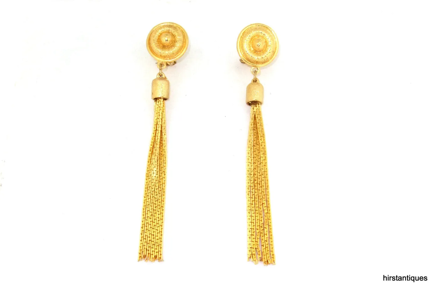 Gold Tassell Earrings Chandelier