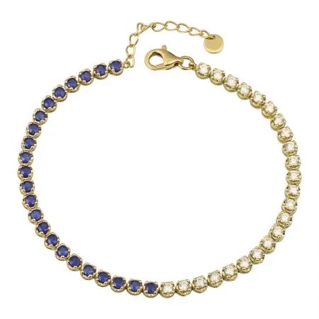 Half Gemstone / Half Diamond Tennis Bracelet