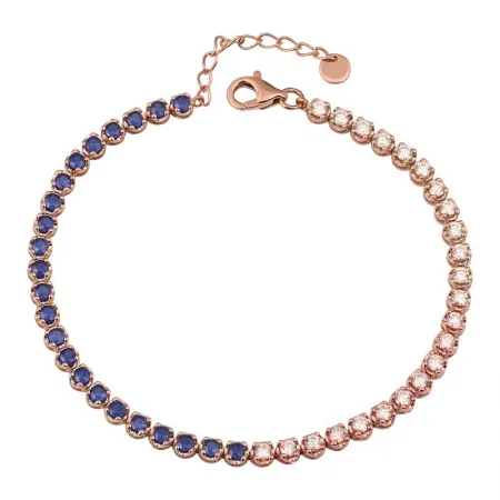 Half Gemstone / Half Diamond Tennis Bracelet