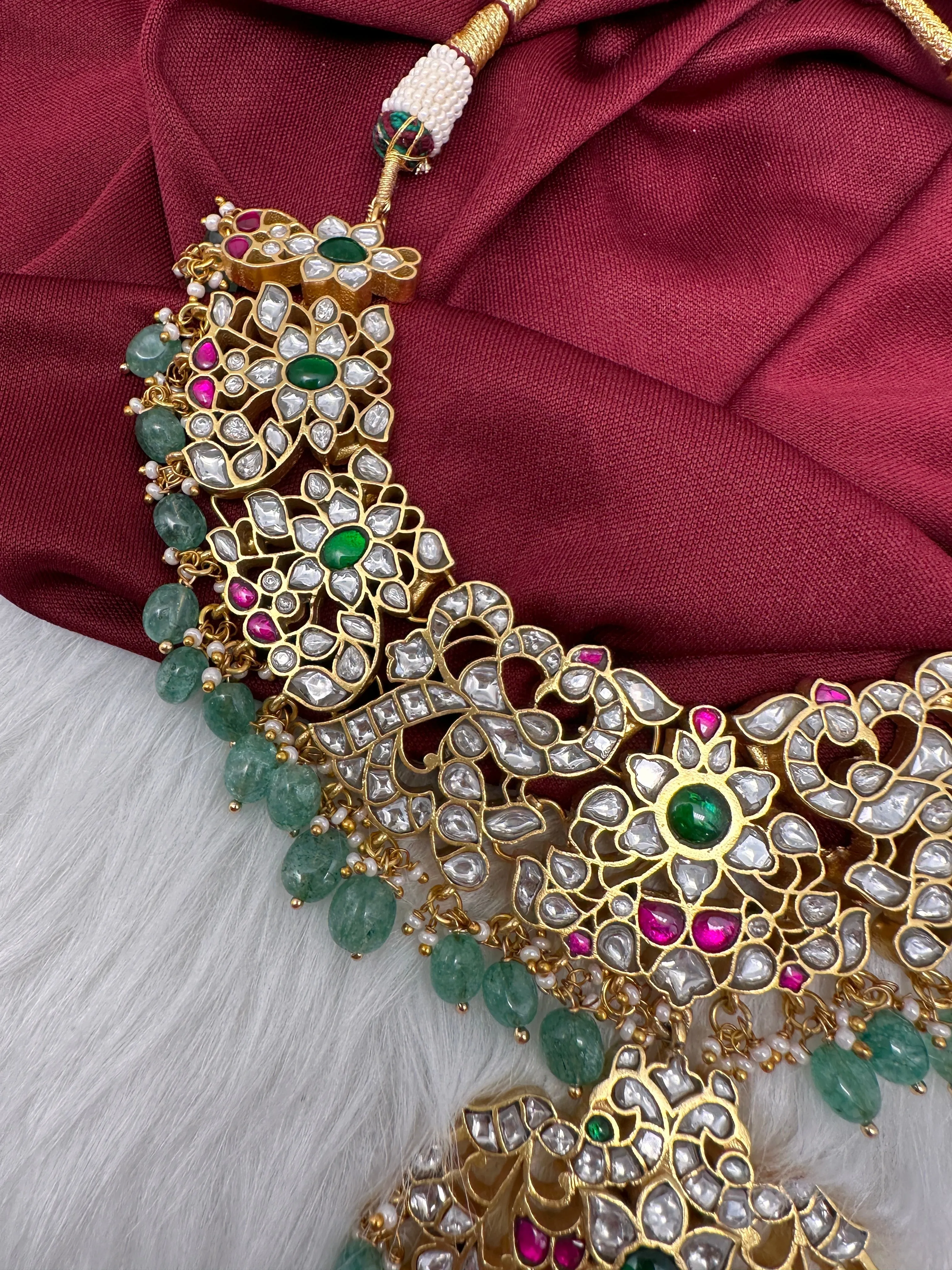 Jadau KundanMulti Color Stones Neckline Necklace