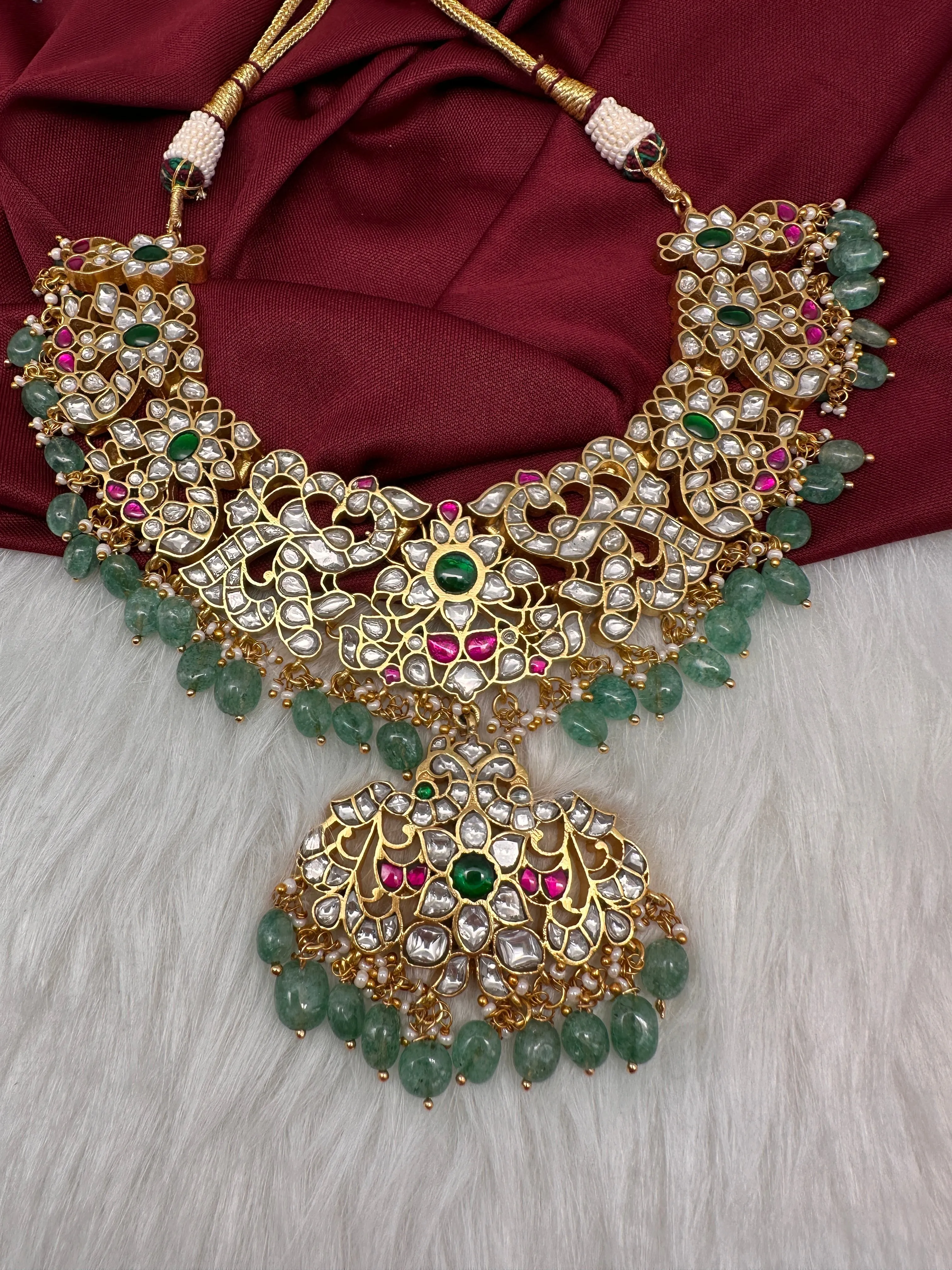Jadau KundanMulti Color Stones Neckline Necklace