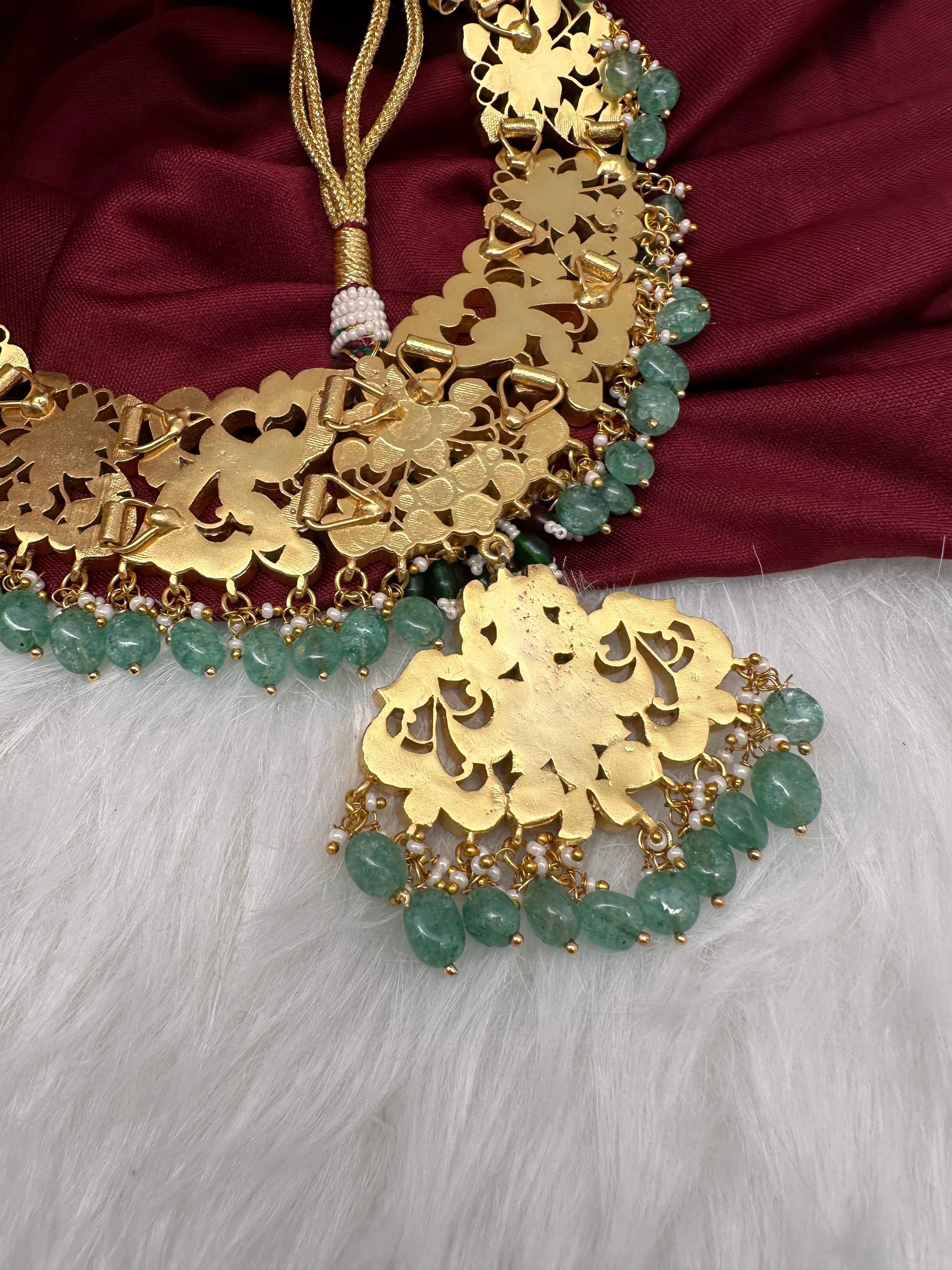 Jadau KundanMulti Color Stones Neckline Necklace