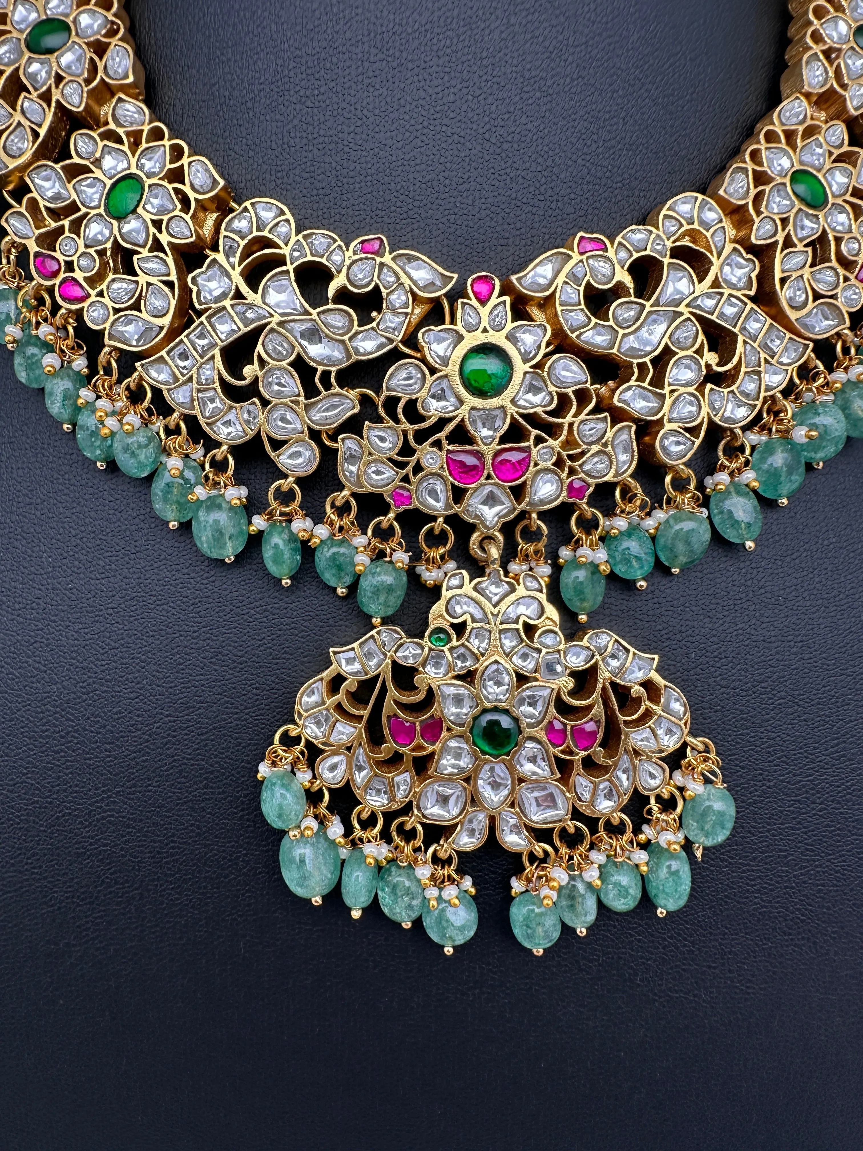 Jadau KundanMulti Color Stones Neckline Necklace
