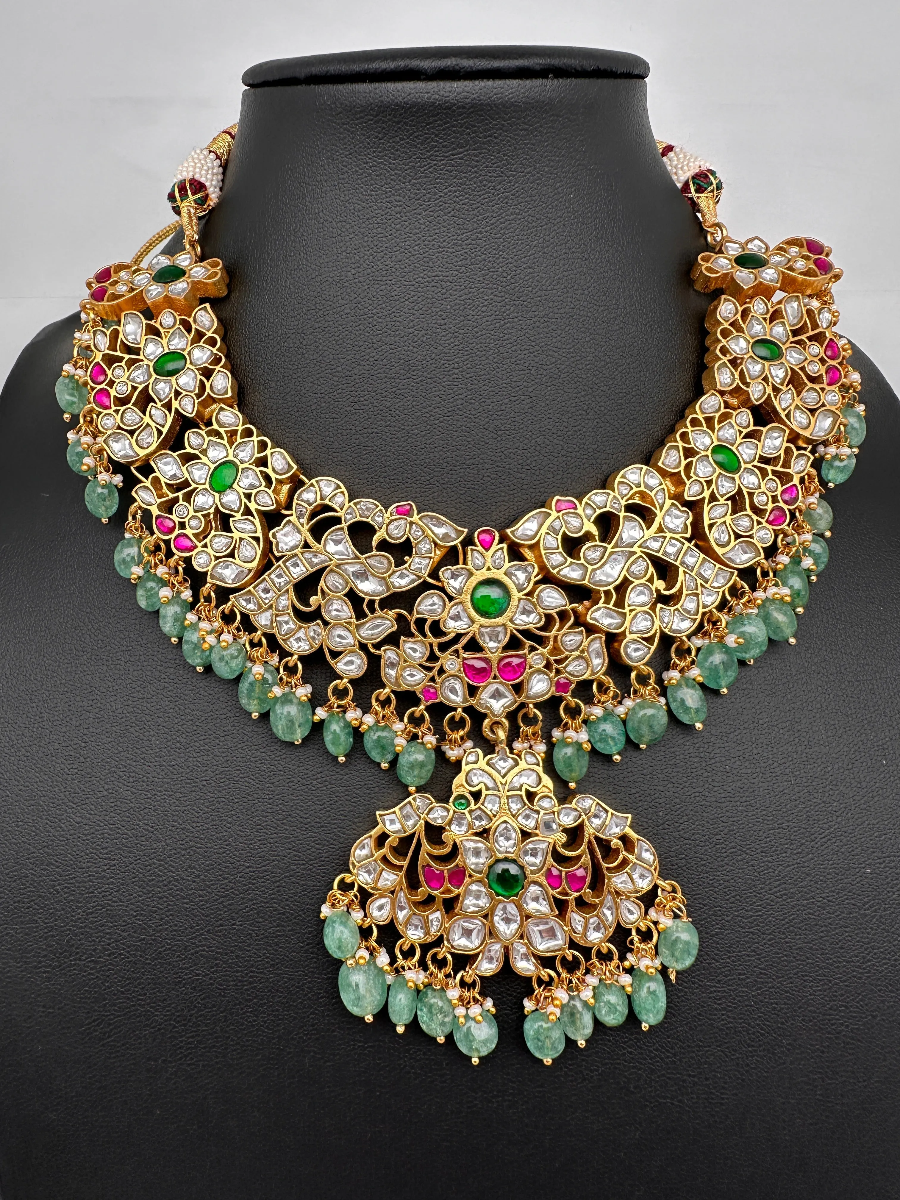 Jadau KundanMulti Color Stones Neckline Necklace