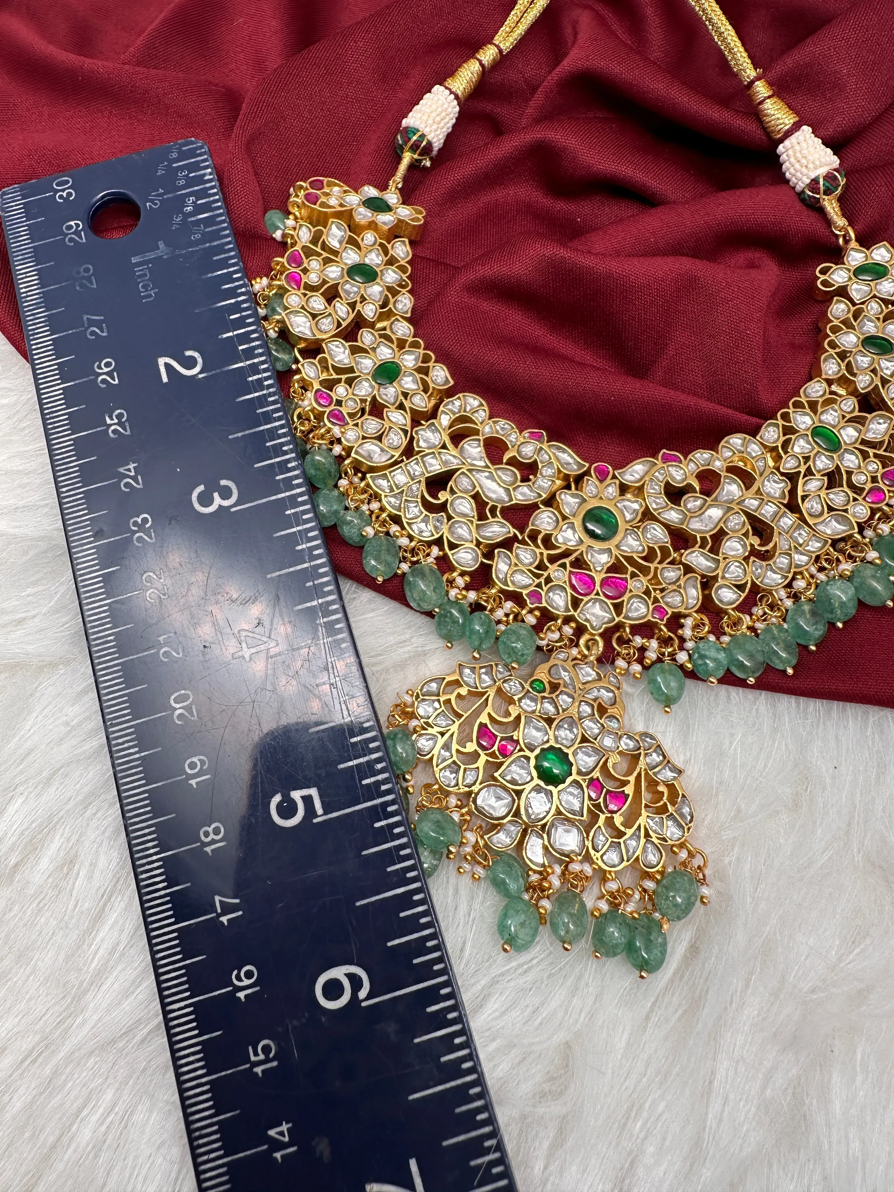 Jadau KundanMulti Color Stones Neckline Necklace