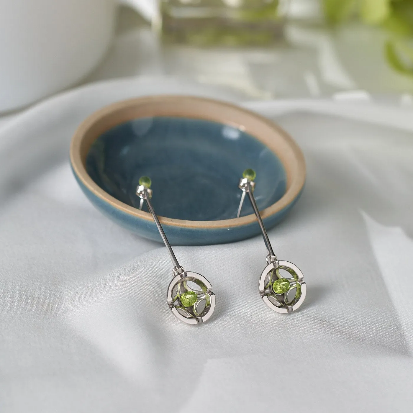 Jalan Besar Drop Earrings - Sterling Silver - Moonstone
