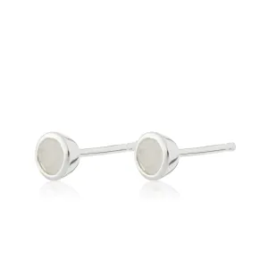 June Birthstone Earrings (Moonstone)
