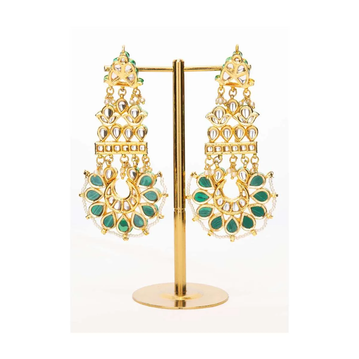 Kundan Studded Long Chandelier Earring Online - Kalki Fashion