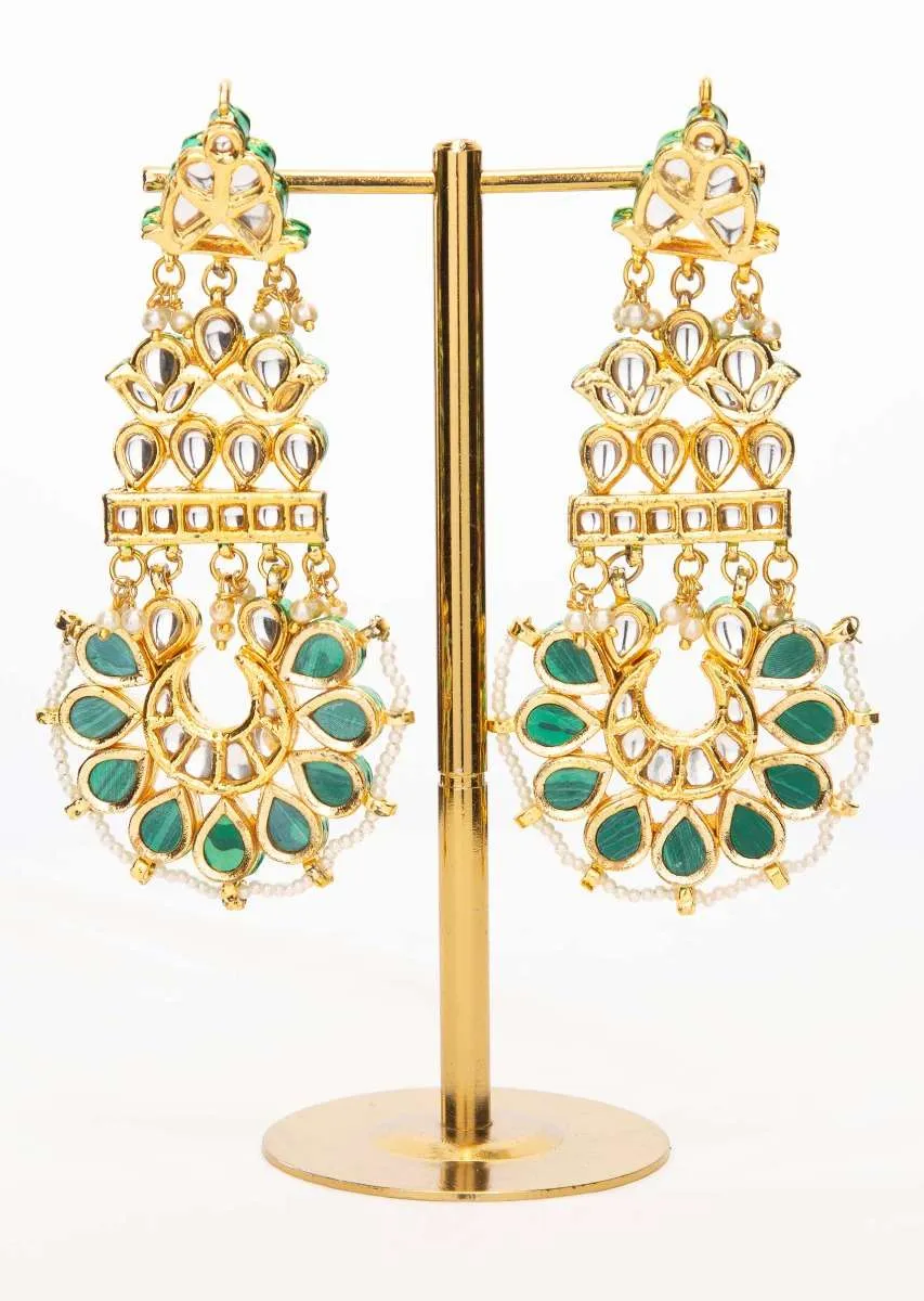 Kundan Studded Long Chandelier Earring Online - Kalki Fashion